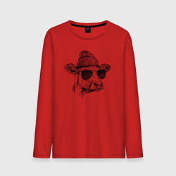 Мужской лонгслив Корова на стиле