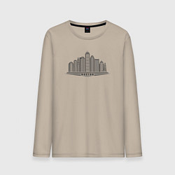 Лонгслив хлопковый мужской Boston city, цвет: миндальный
