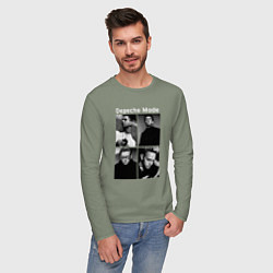 Лонгслив хлопковый мужской Depeche Mode Violator 2, цвет: авокадо — фото 2