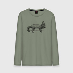 Мужской лонгслив Рыжая панда отдыхает