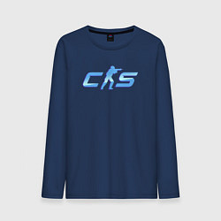 Мужской лонгслив CS2 blue logo