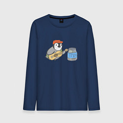 Мужской лонгслив Воробей гитарист собирает донаты