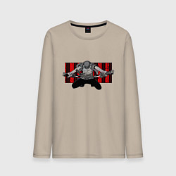 Лонгслив хлопковый мужской Это же Зоро Ророноа, цвет: миндальный