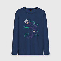 Мужской лонгслив Сатору годжо - зеленый