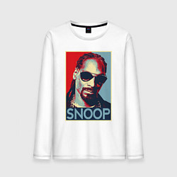 Лонгслив хлопковый мужской Snoop, цвет: белый