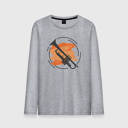 Лонгслив хлопковый мужской Jazz trumpet, цвет: меланж