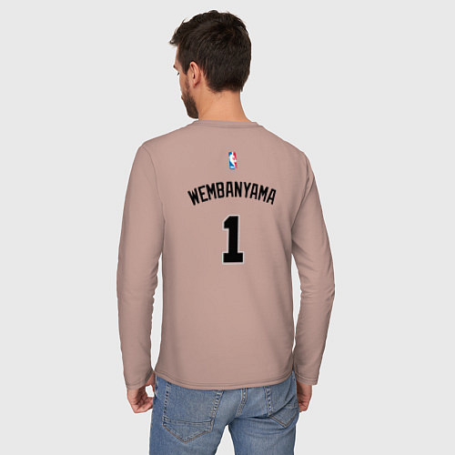 Мужской лонгслив Форма Виктор Вембаньяма / Пыльно-розовый – фото 4