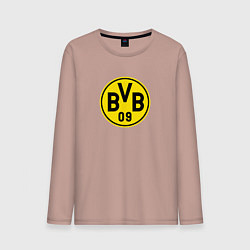 Лонгслив хлопковый мужской Borussia fc sport, цвет: пыльно-розовый