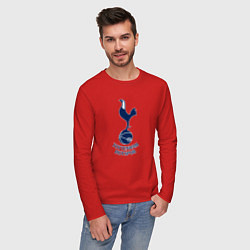 Лонгслив хлопковый мужской Tottenham Hotspur fc sport, цвет: красный — фото 2