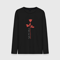 Лонгслив хлопковый мужской Depeche Mode - Enjoy The Silence Rose, цвет: черный