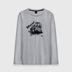 Лонгслив хлопковый мужской Джиперам возящимся в грязи посвящается, цвет: меланж