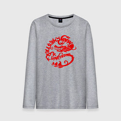 Лонгслив хлопковый мужской Manchester dragon, цвет: меланж