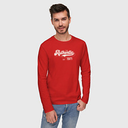 Лонгслив хлопковый мужской Authentic 1971, цвет: красный — фото 2