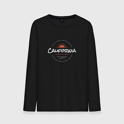 Лонгслив хлопковый мужской California venice beach, цвет: черный