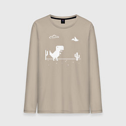 Мужской лонгслив Динозавр гугл хром Дино