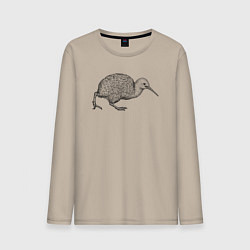 Мужской лонгслив Птица киви спешит