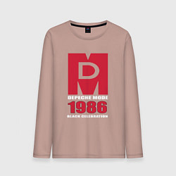 Лонгслив хлопковый мужской Depeche Mode - Black Celebration album merch, цвет: пыльно-розовый