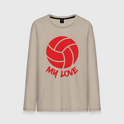Мужской лонгслив Volleyball my love