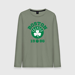 Лонгслив хлопковый мужской Boston Celtics 1986, цвет: авокадо