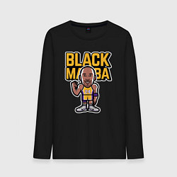 Лонгслив хлопковый мужской Kobe black mamba, цвет: черный