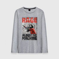 Мужской лонгслив RATM - curly vocalist