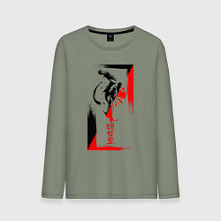 Мужской лонгслив Боевые искуства black and red