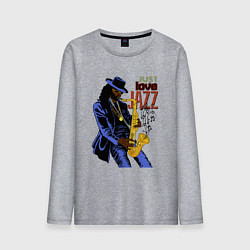 Мужской лонгслив Just love jazz