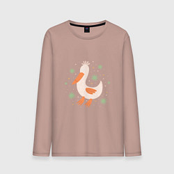 Мужской лонгслив Гусь забавный