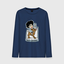 Лонгслив хлопковый мужской The Cure - Robert smith Merry Smithas, цвет: тёмно-синий