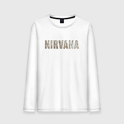 Мужской лонгслив Nirvana grunge text