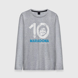 Лонгслив хлопковый мужской Maradona 10, цвет: меланж