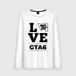 Лонгслив хлопковый мужской GTA6 love classic, цвет: белый