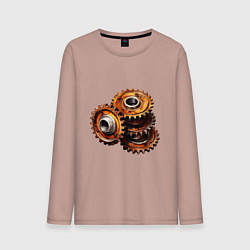 Мужской лонгслив Ржавые шестеренки