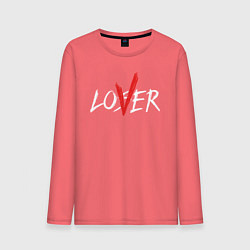 Лонгслив хлопковый мужской Loser - lover, цвет: коралловый