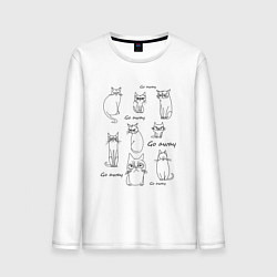 Мужской лонгслив Сердитые коты