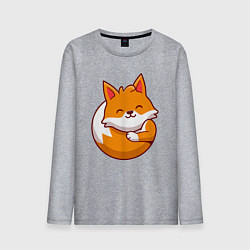 Лонгслив хлопковый мужской Orange fox, цвет: меланж