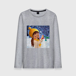 Мужской лонгслив Зимняя сказка