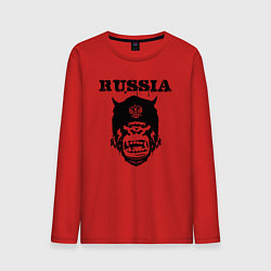 Лонгслив хлопковый мужской Russian gorilla, цвет: красный
