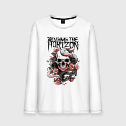 Мужской лонгслив Bring Me the Horizon - A skull with roses