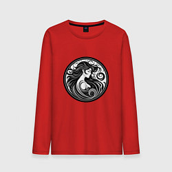 Мужской лонгслив Трайбл узор девушки тату