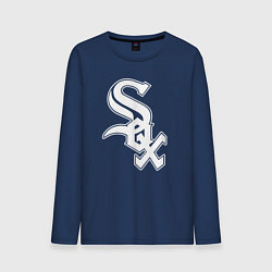 Лонгслив хлопковый мужской Chicago white sox - baseball, цвет: тёмно-синий