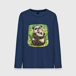 Мужской лонгслив Влюбленные мультяшные панды