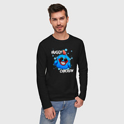Лонгслив хлопковый мужской Чикен Ган - Хагги Вагги, цвет: черный — фото 2