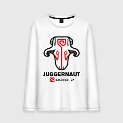 Лонгслив хлопковый мужской Juggernaut Dota 2, цвет: белый
