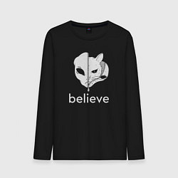 Мужской лонгслив Believe в котов инопланетян
