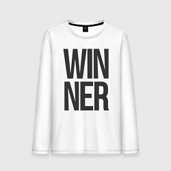 Лонгслив хлопковый мужской Winner, цвет: белый