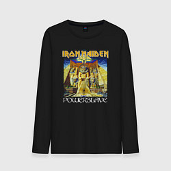 Лонгслив хлопковый мужской Iron Maiden Powerslave, цвет: черный