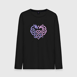 Мужской лонгслив Кельтская тату влюбленные драконы