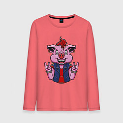 Мужской лонгслив Панк свин