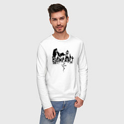 Лонгслив хлопковый мужской Бушкрафт - Выживание в дикой природе, цвет: белый — фото 2